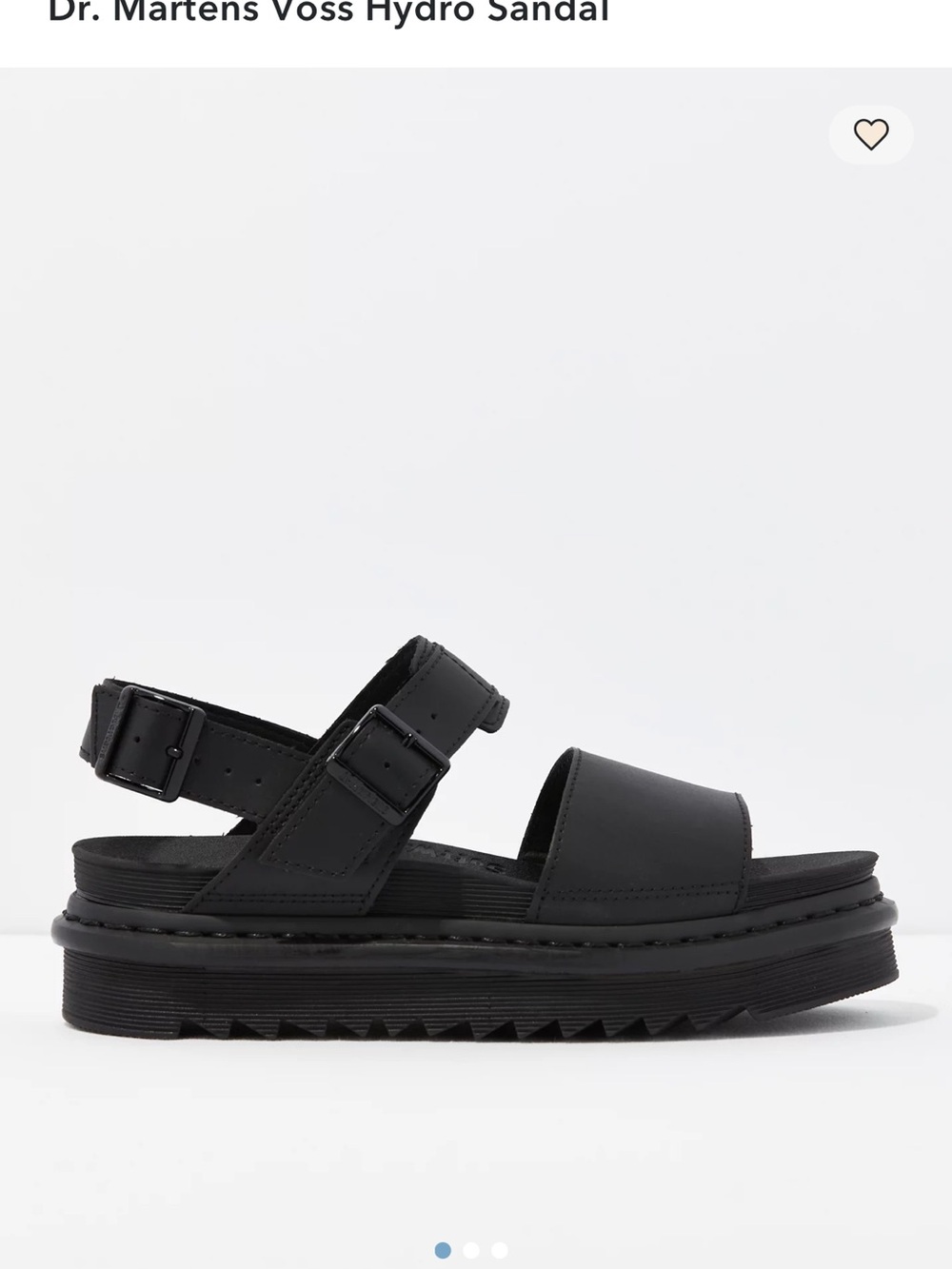 Dr. Martens Black Voss Hydro Platform Sandal